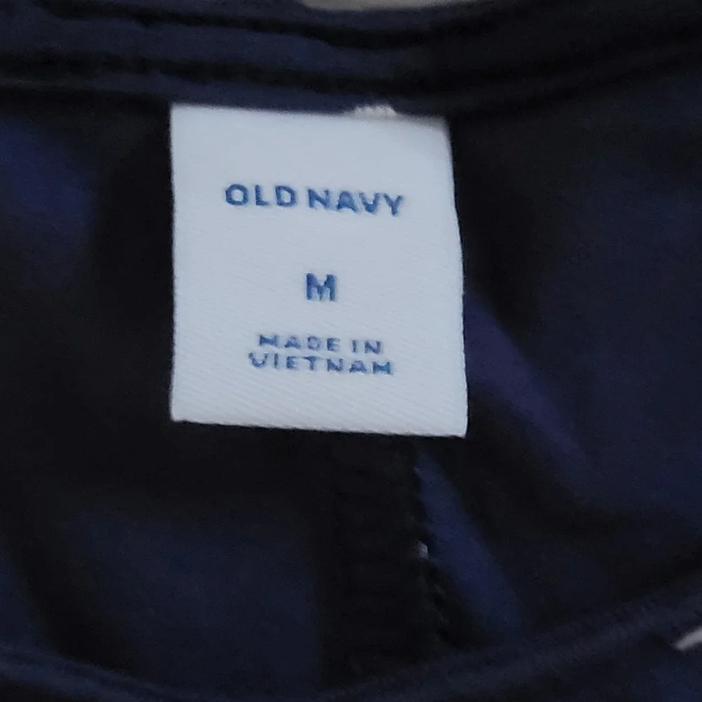 Old Navy Womens Navy Blue Polka Dot Sleeveless Swing Dress Summer Medium NEW